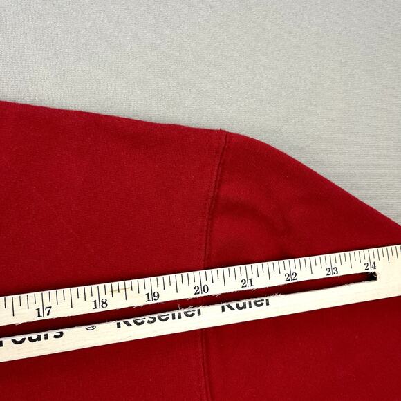 Vintage Cat Sweatshirt Womens Medium Red Rhinestone Grandma Kitten Funny 90s - Picture 11 of 11